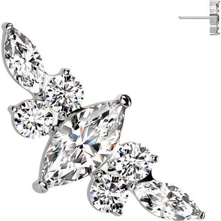 Titanium Top top zirconia marquise cut Push-In