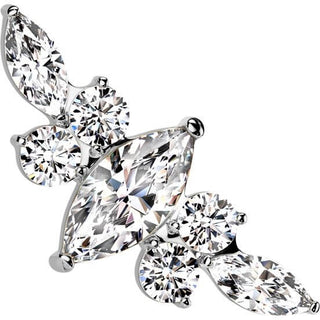 Titanium Top top zirconia marquise cut Push-In