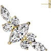 Titanium Top top zirconia marquise cut Push-In