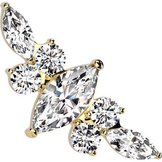 Titanium Top top zirconia marquise cut Push-In