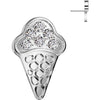 Titanium Top ice cream cone zirconia Push-In