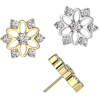 Titanium Top flower zirconia Push-In