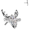 Titanium Top top reindeer head zirconia Push-In