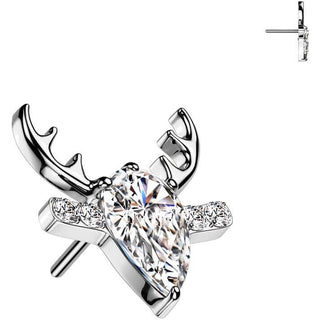 Titanium Top top reindeer head zirconia Push-In