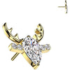 Titanium Top top reindeer head zirconia Push-In