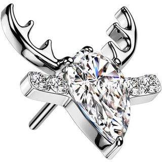 Titanium Top top reindeer head zirconia Push-In