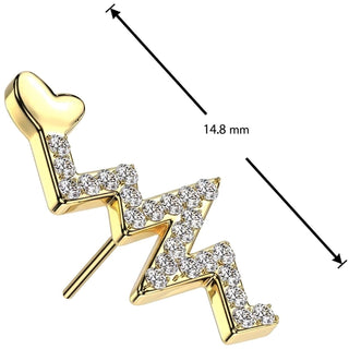 Titanium Top top heartbeat zirconia Push-In