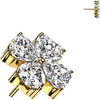 Titanium Top top flower zirconia Push-In