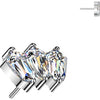 Titanium Top Top 3 Elongated Hexagonal Zirconia Fan Push-In