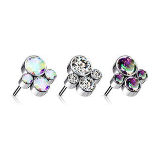Titanium Top top 4 zirconias bezel setting Push-In
