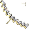 Titanium Top top baguette cut zirconia Push-In