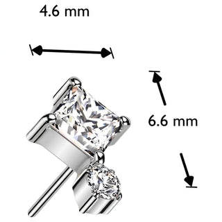 Titanium Top top square zirconia Push-In