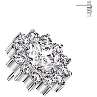 Titanium Top top flower zirconia Push-In