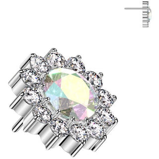 Titanium Top top flower zirconia Push-In