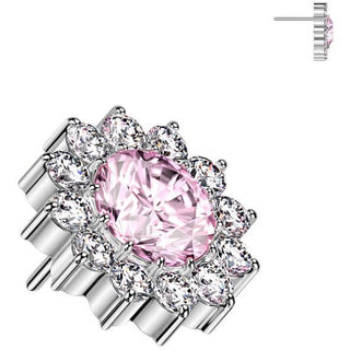 Titanium Top top flower zirconia Push-In