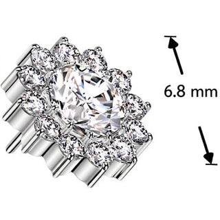 Titanium Top top flower zirconia Push-In