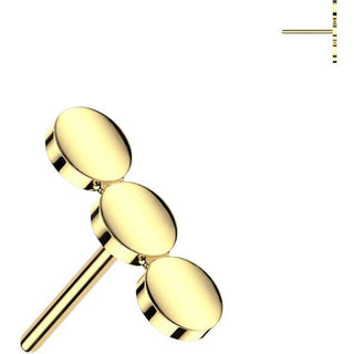Titanium Top top three flat circles Push-In