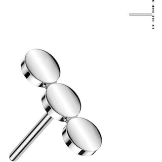 Titanium Top top three flat circles Push-In