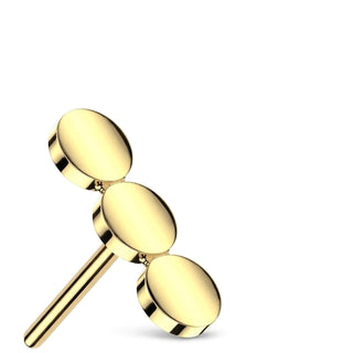 Titanium Top top three flat circles Push-In