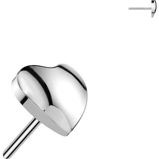 Titanium Top top heart Push-In