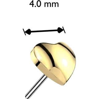 Titanium Top top heart Push-In
