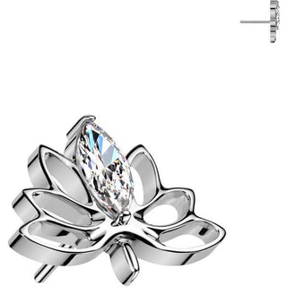 Titanium Top top lotus flower zirconia Push-In