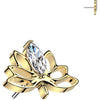 Titanium Top top lotus flower zirconia Push-In