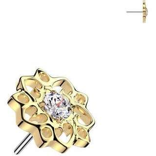 Titanium Top top flower zirconia Push-In