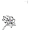 Titanium Top top lotus flower zirconia Push-In