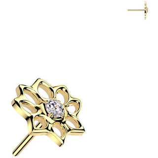 Titanium Top top lotus flower zirconia Push-In