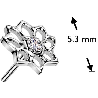 Titanium Top top lotus flower zirconia Push-In