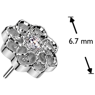 Titanium Top top flower zirconia Push-In