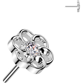 Titanium Top top flower zirconia Push-In