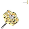 Titanium Top top flower zirconia Push-In