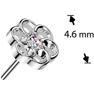Titanium Top top flower zirconia Push-In