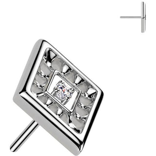 Titanium Top top diamond cut zirconia Push-In