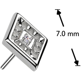 Titanium Top top diamond cut zirconia Push-In