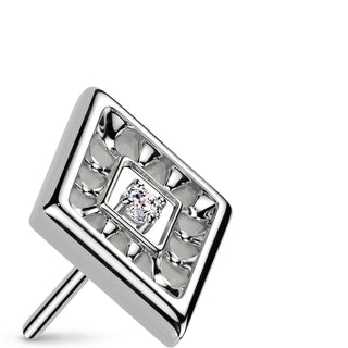 Titanium Top top diamond cut zirconia Push-In