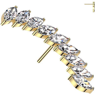 Titanium Top top long curved zirconias Push-In