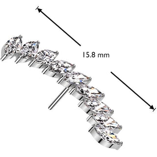 Titanium Top top long curved zirconias Push-In