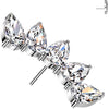 Titanium Top top 5 teardrop zirconias Push-In
