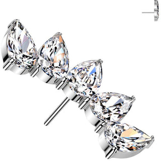 Titanium Top top 5 teardrop zirconias Push-In