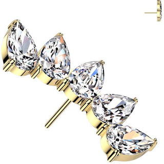 Titanium Top top 5 teardrop zirconias Push-In