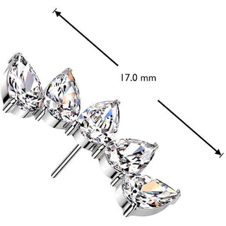 Titanium Top top 5 teardrop zirconias Push-In
