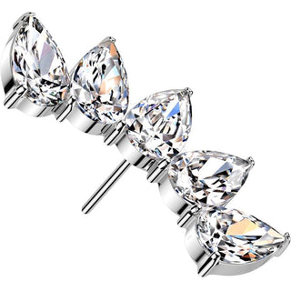 Titanium Top top 5 teardrop zirconias Push-In