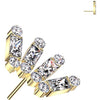 Titanium Top top crown baguette cut zirconia Push-In