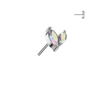 Titanium Top top zirconia marquise cut Push-In