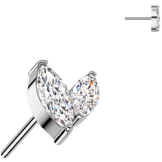 Titanium Top top zirconia marquise cut Push-In