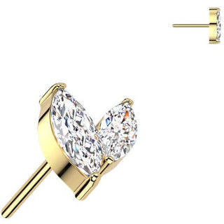 Titanium Top top zirconia marquise cut Push-In