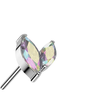Titanium Top top zirconia marquise cut Push-In